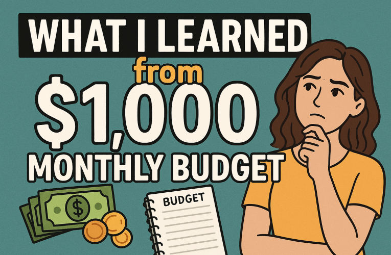 What I Learned from Living on a $1,000 Monthly Budget